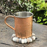 Hand Crafted Felt Ball Coasters from Nepal: 4-pack, Multicolor Greys - Global Groove (T) - Global Groove - Flyclothing LLC