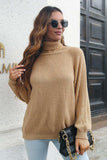 Turtleneck Rib-Knit Sweater - Trendsi - Flyclothing LLC