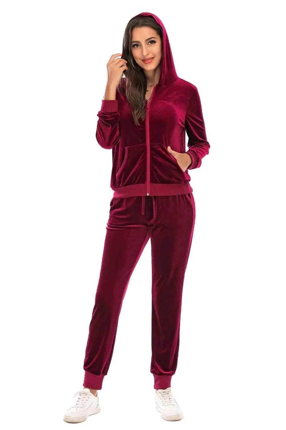 Zip-Up Hooded Jacket and Pants Set - Trendsi - Flyclothing LLC