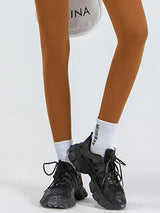 Wide Waistband Sports Leggings - Trendsi - Flyclothing LLC