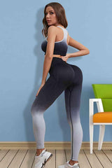 Gradient Sports Tank and Leggings Set - Trendsi