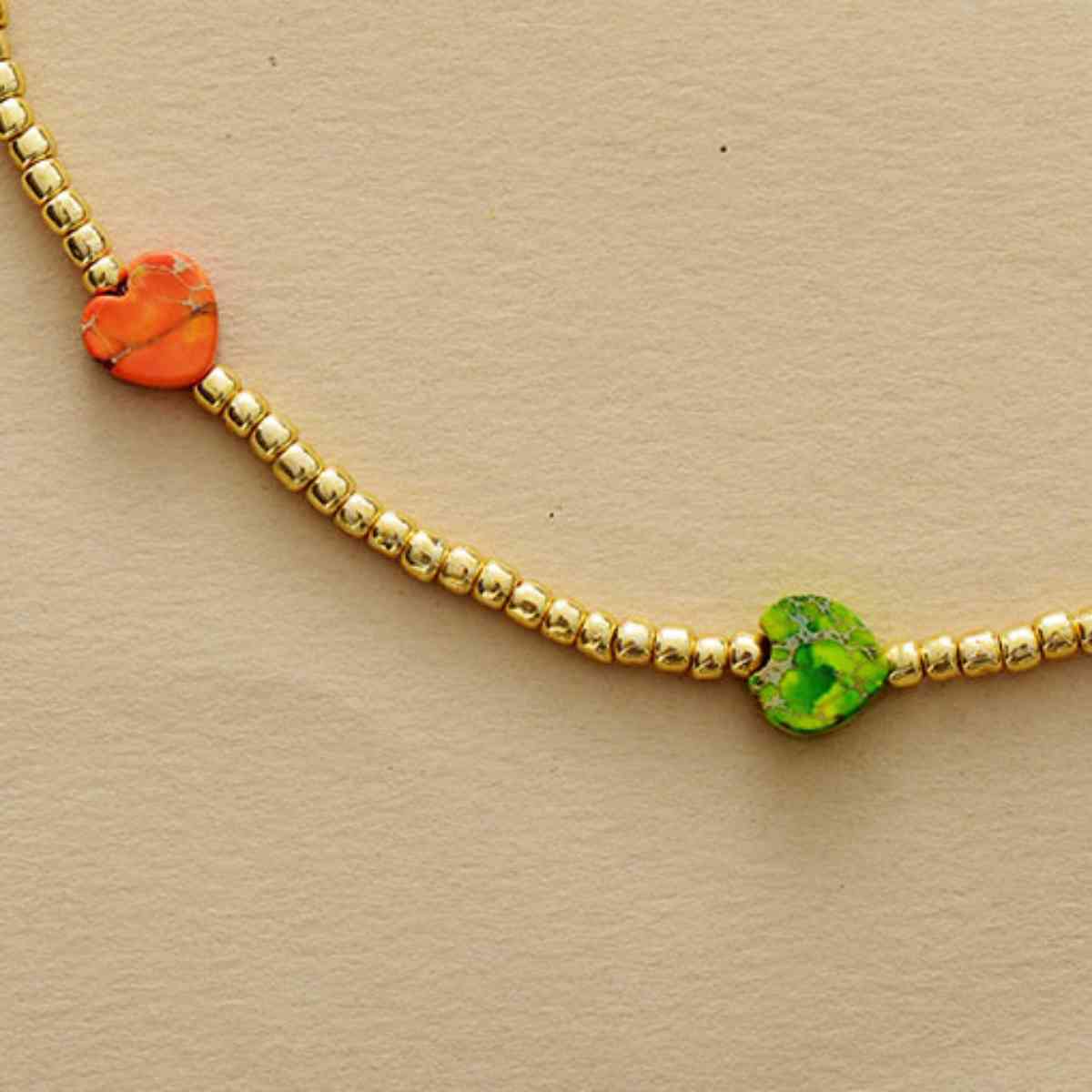 Heart Shape Natural Stone Necklace - Trendsi - Flyclothing LLC
