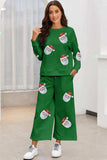 Santa Sequin Round Neck Top and Pants Set - Trendsi - Flyclothing LLC