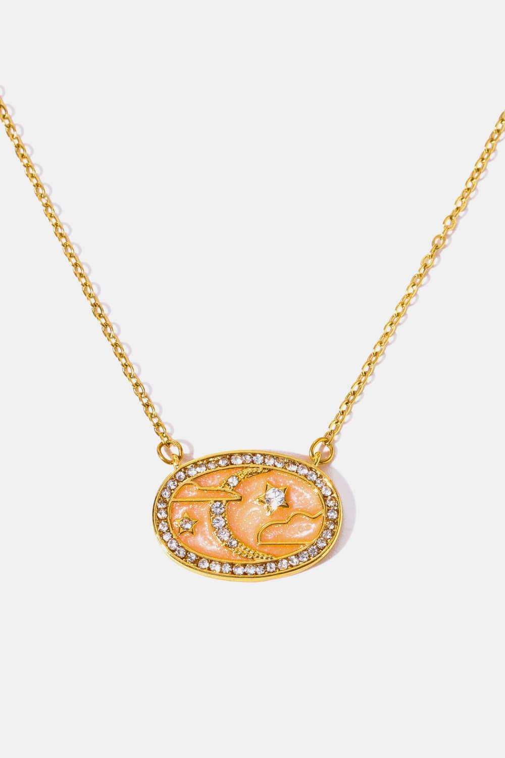 Stars in the Plate Pendant Copper Necklace - Trendsi - Flyclothing LLC