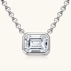 1 Carat Moissanite 925 Sterling Silver Pendant Necklace - Trendsi