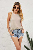 Grecian Neck Knit Tank - Trendsi - Flyclothing LLC
