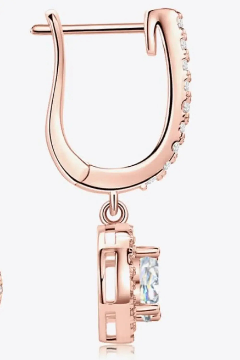 2 Carat Moissanite 925 Sterling Silver Drop Earrings - Trendsi - Flyclothing LLC