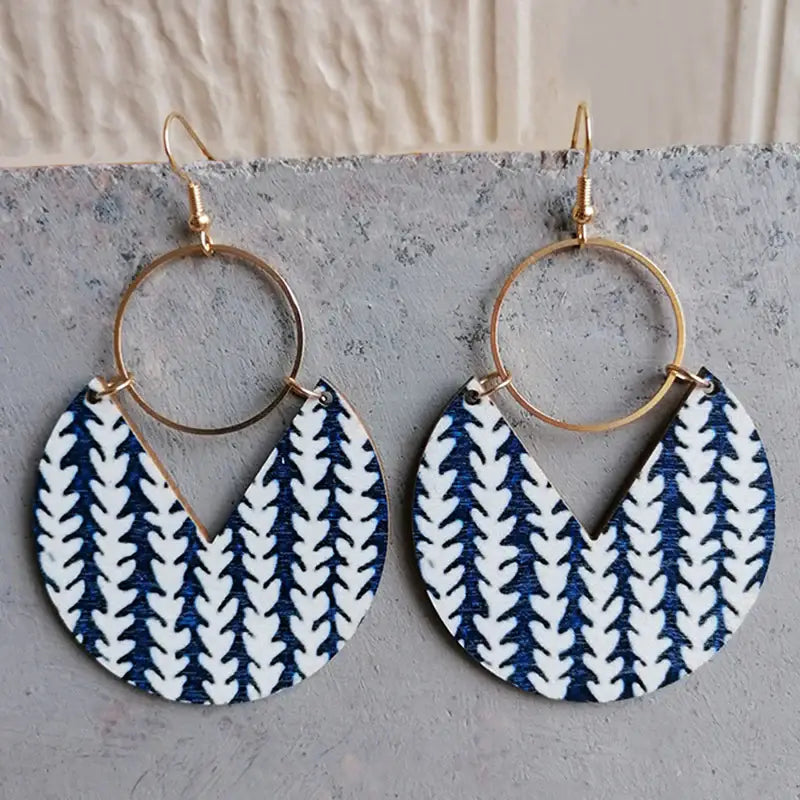 Ms.Pac-Man Shape Wooden Dangle Earrings - Trendsi - Flyclothing LLC