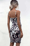 Leopard Spaghetti Strap Bodycon Dress - Trendsi - Flyclothing LLC