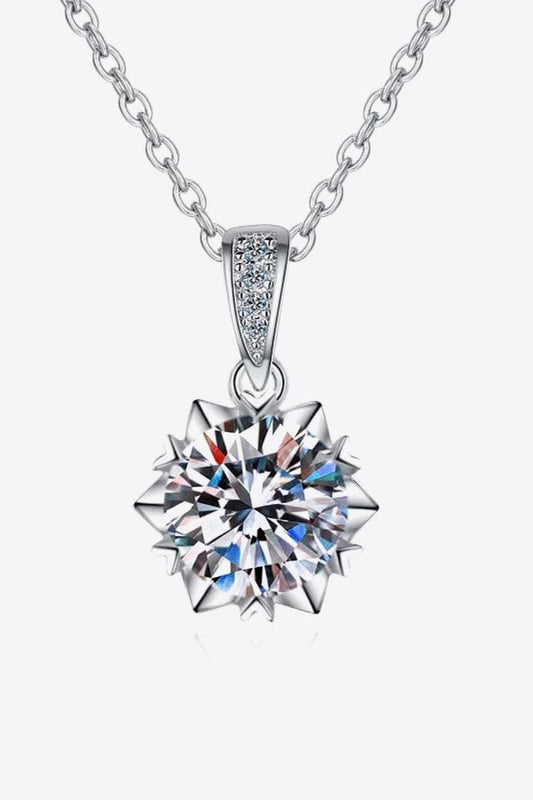 Looking At You 2 Carat Moissanite Pendant Necklace - Trendsi