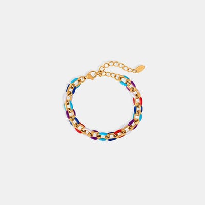 Titanium Steel Oil Drip Chain Bracelet - Trendsi