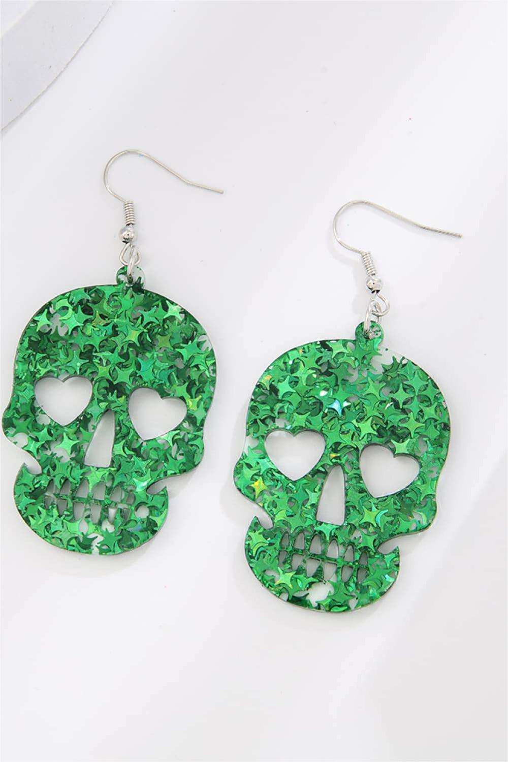 Acrylic Skull Drop Earrings - Trendsi - Flyclothing LLC