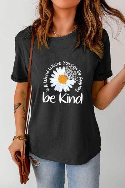 Graphic Round Neck Short Sleeve T-Shirt - Trendsi - Flyclothing LLC