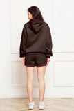 Drop Shoulder Long Sleeve Hoodie and Shorts Set - Trendsi - Flyclothing LLC