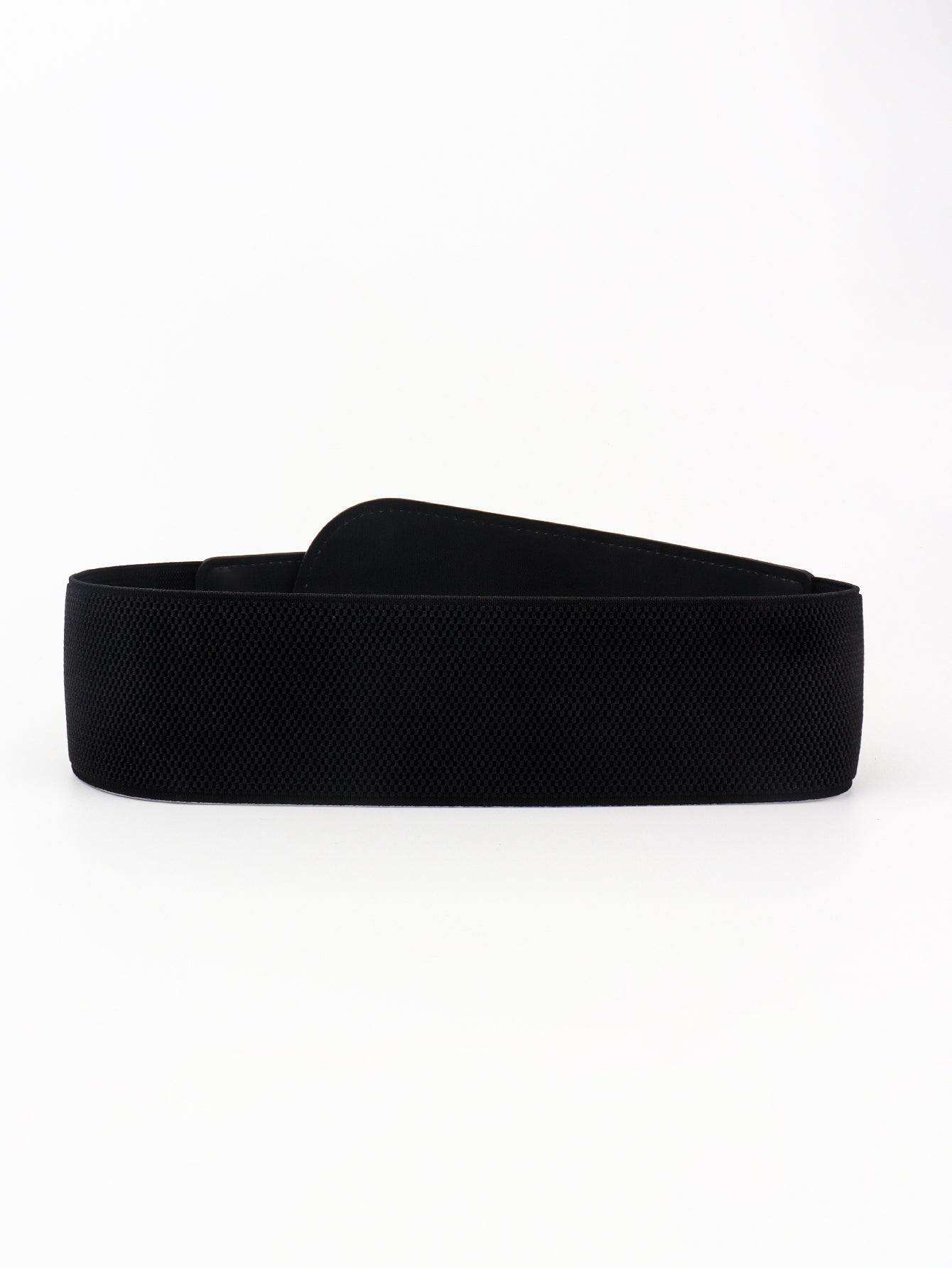 PU Elastic Wide Belt with Alloy Buckle - Trendsi - Flyclothing LLC