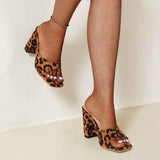 PU Leather Block Heel Pumps - Trendsi - Flyclothing LLC