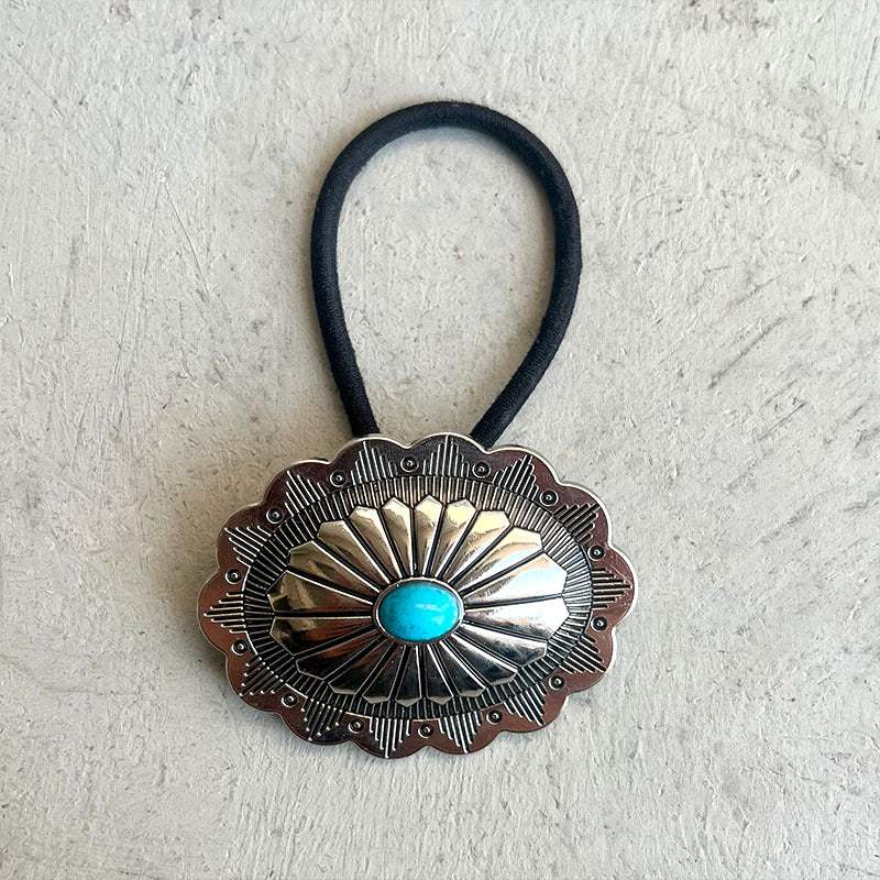 Turquoise Round Shape Hair Rope - Trendsi - Flyclothing LLC