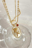 Flower Shell Pendant Copper Necklace - Trendsi - Flyclothing LLC