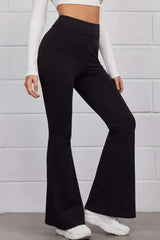 Pull On Flared Pants - Trendsi - Flyclothing LLC