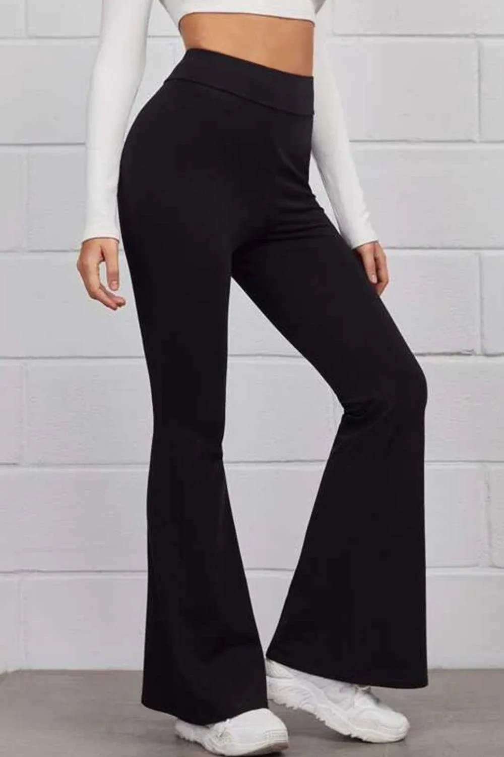 Pull On Flared Pants - Trendsi - Flyclothing LLC