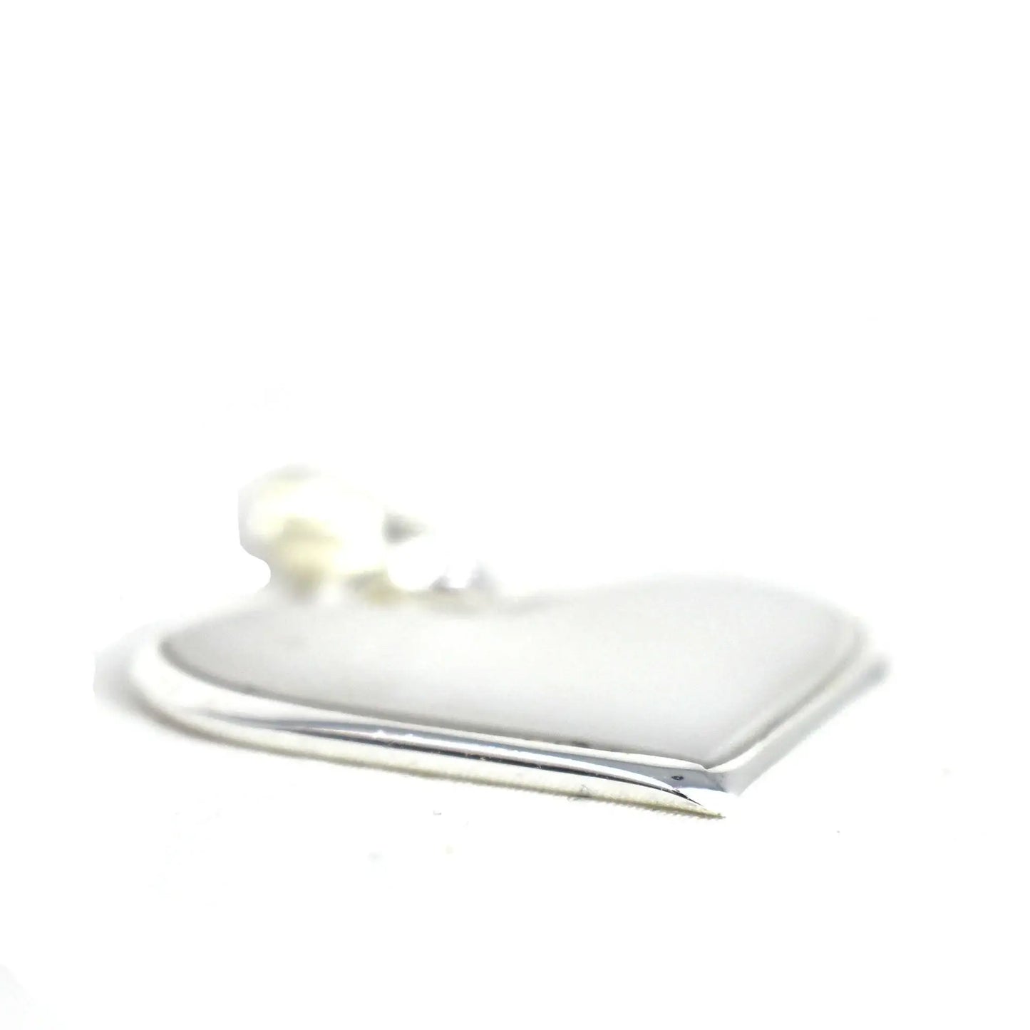 Corazon Blanco White Heart Pendant with Chain - Artisana - Flyclothing LLC
