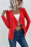 Open Front Zipper Pocket Cardigan - Trendsi - Flyclothing LLC