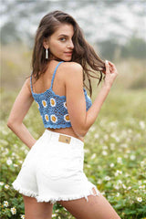 Floral Crochet Cropped Cami - Trendsi - Flyclothing LLC