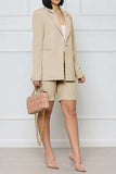 Long Sleeve Blazer and Shorts Set - Trendsi - Flyclothing LLC