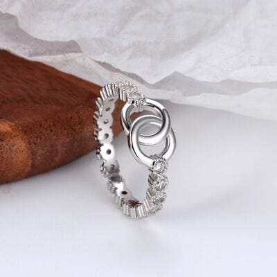 925 Sterling Silver Zircon Ring - Trendsi - Flyclothing LLC