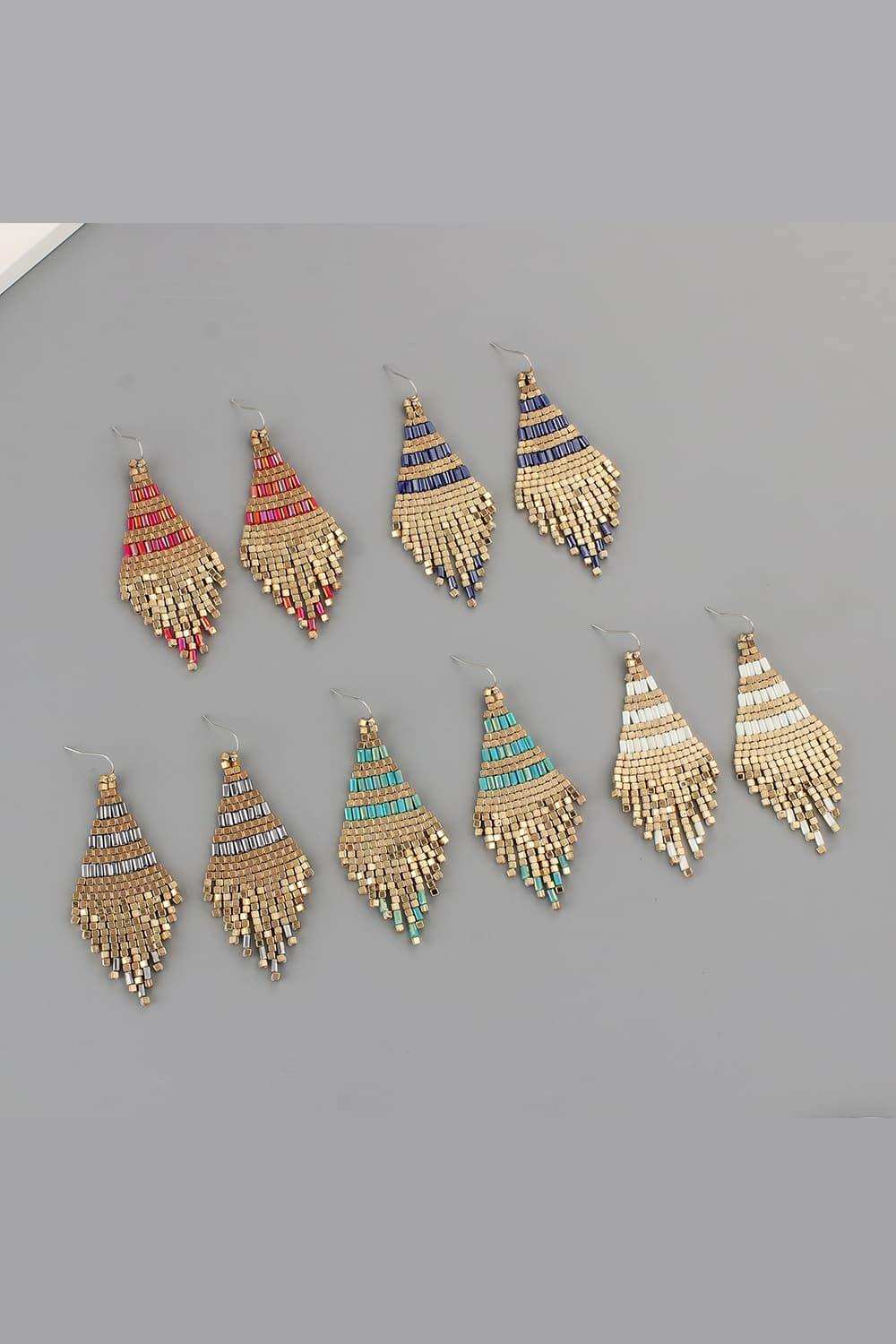 Beaded Dangle Earrings - Trendsi - Flyclothing LLC