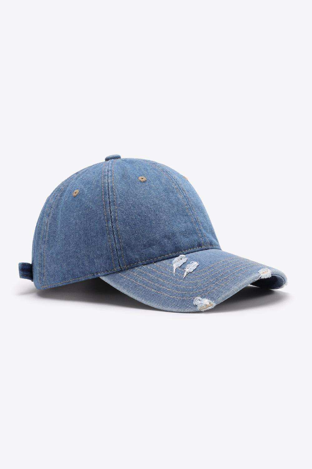 Distressed Adjustable Baseball Cap - Trendsi - Flyclothing LLC