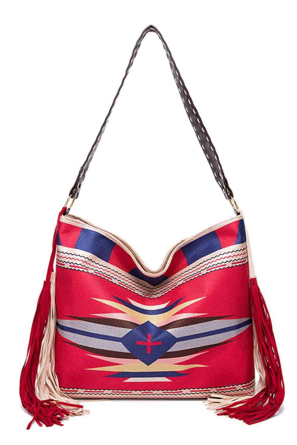 Geometric Canvas Tote Bag - Trendsi - Flyclothing LLC