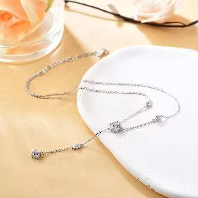 1.5 Carat Moissanite 925 Sterling Silver Necklace - Trendsi - Flyclothing LLC