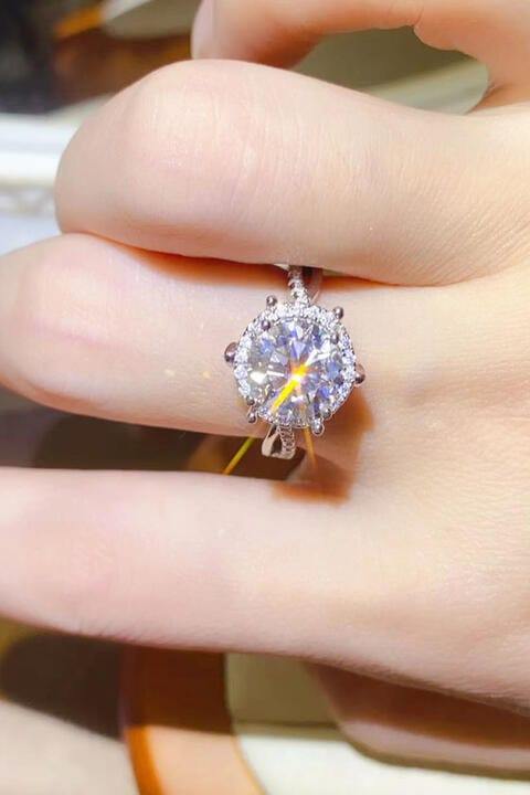 2 Carat Moissanite 925 Sterling Silver Ring - Trendsi