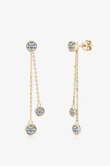 2.6 Carat Moissanite 925 Sterling Silver Earrings - Trendsi
