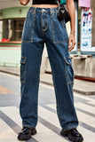 Loose Fit Long Pants with Pockets - Trendsi