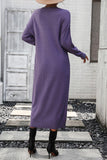 Notched Neck Dropped Shoulder Button-Down Midi Dress - Trendsi