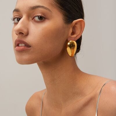 Stainless Steel Teardrop Stud Earrings - Trendsi