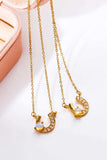 Horseshoe Shape Copper 14K Gold Plated Pendant Necklace - Trendsi - Flyclothing LLC