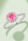 1 Carat Moissanite 925 Sterling Silver Halo Ring - Trendsi
