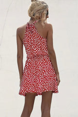 Printed Grecian Neck Mini Dress - Trendsi - Flyclothing LLC