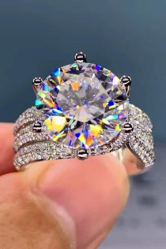 3 Carat Moissanite Three-Layer Ring - Trendsi