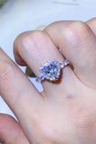1 Carat Moissanite Heart Ring - Trendsi
