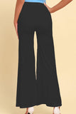 High-Rise Pull On Split Pants - Trendsi