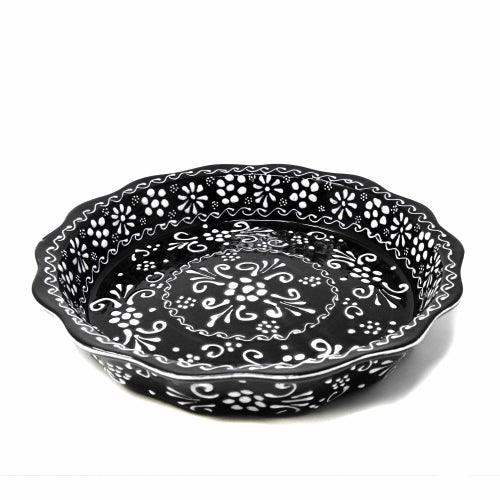 Encantada Handmade Pottery Serving Dish, Black & White - Encantada - Flyclothing LLC