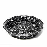 Encantada Handmade Pottery Serving Dish, Black & White - Encantada