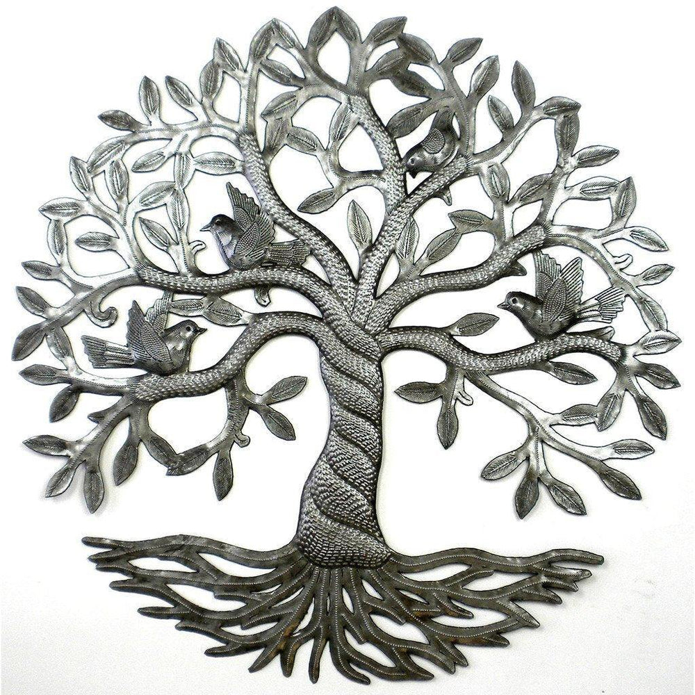 Twisted Tree of Life Metal Wall Art - Croix des Bouquets - Croix des Bouquets