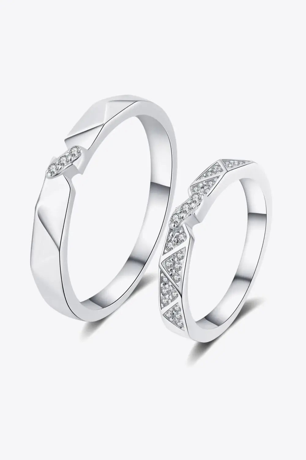 Moissanite Minimalist Rhodium-Plated Ring - Trendsi - Flyclothing LLC