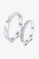Moissanite Minimalist Rhodium-Plated Ring - Trendsi - Flyclothing LLC