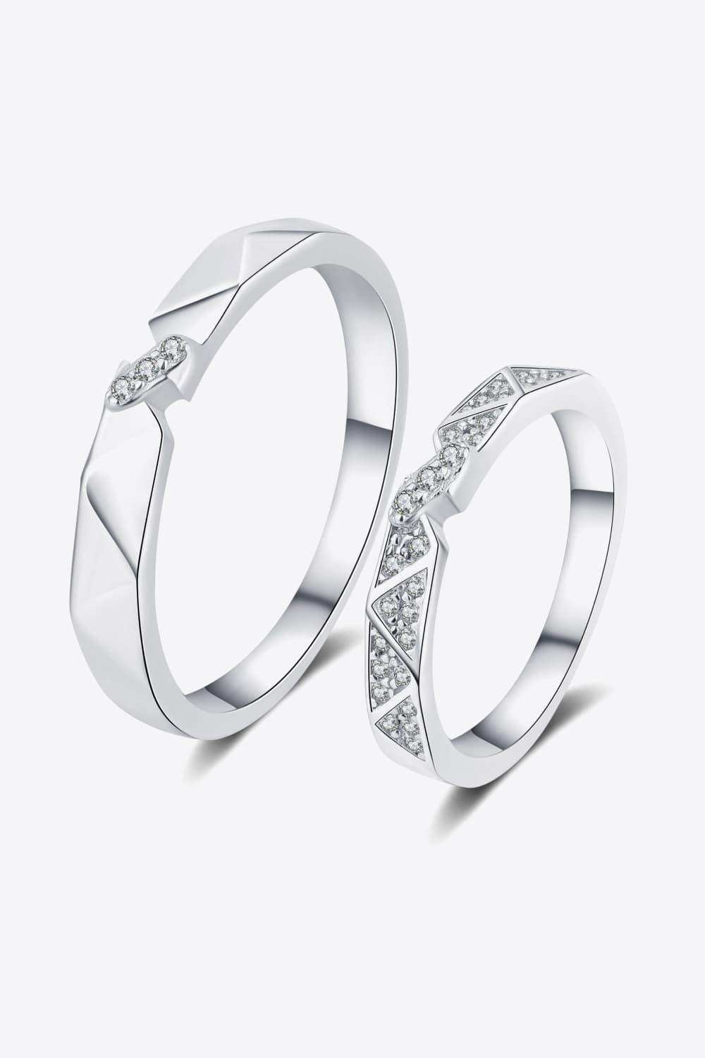 Moissanite Minimalist Rhodium-Plated Ring - Trendsi - Flyclothing LLC
